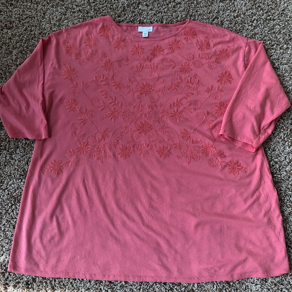 J.Jill woman’s 3/4 sleeve light weight T, SZ 2X